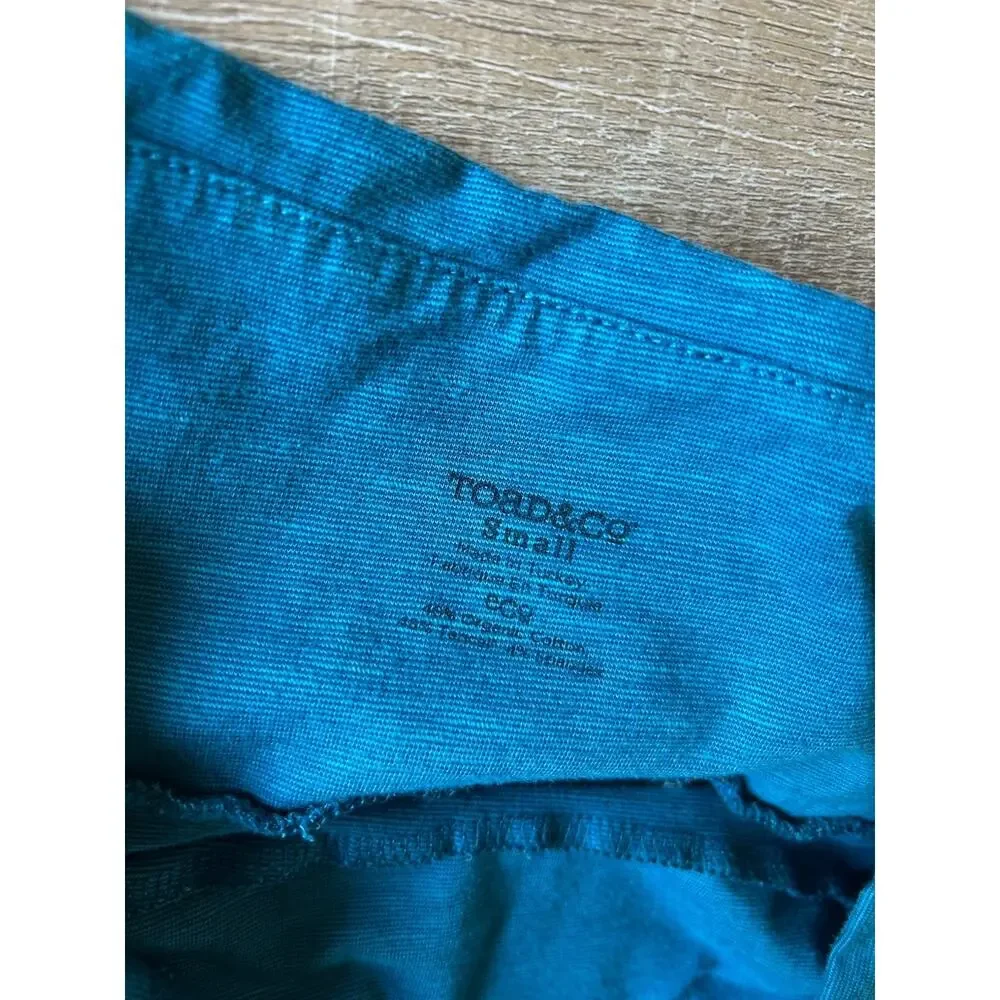Toad & Co Chaka Foldover Skirt Womens S Blue A-Line Stretch Casual - Picture 2 of 6